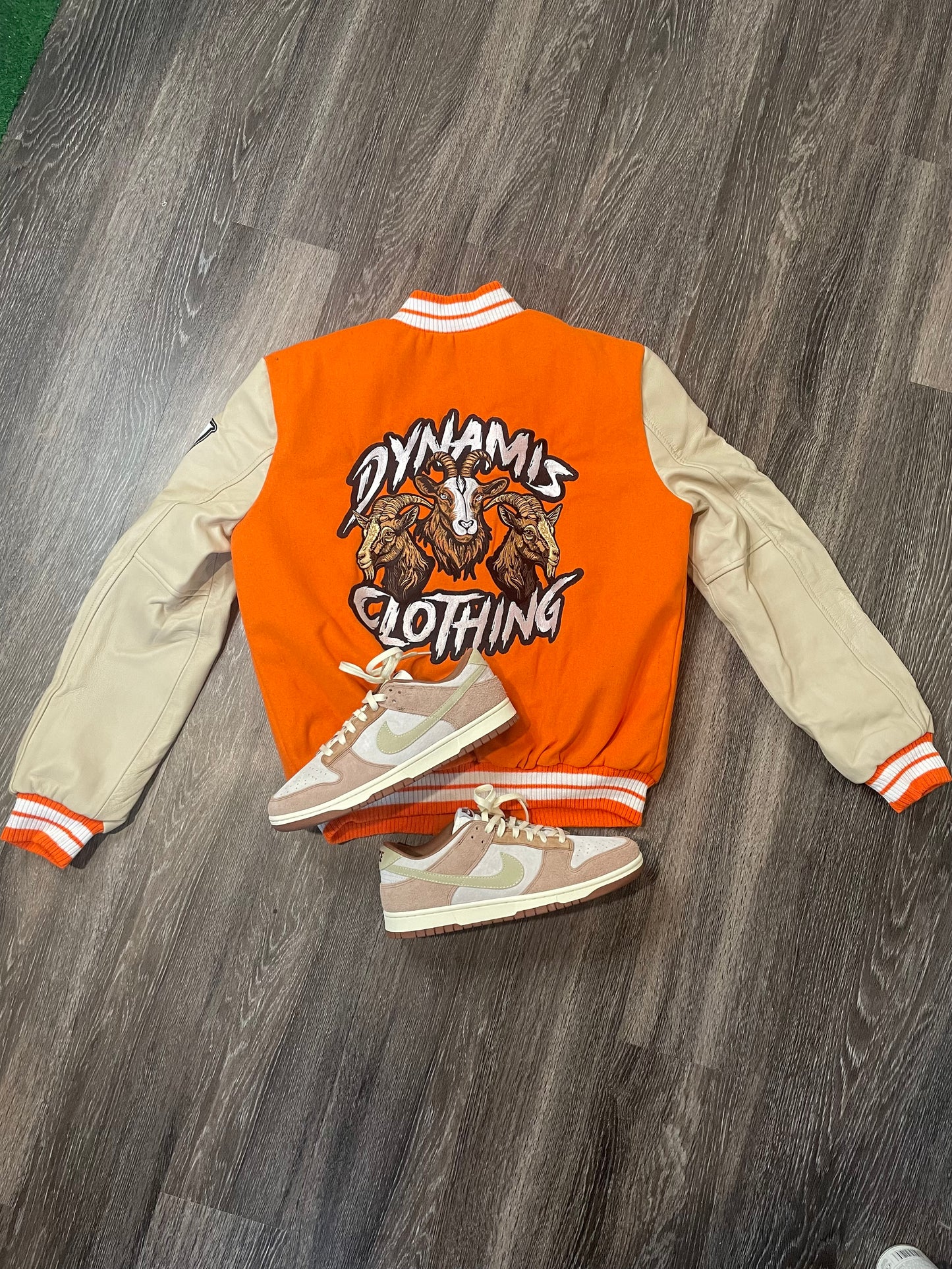 "3 steps ahead" ORANGE/CREAM VARSITY